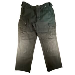 Men's DuluthFlex Fire Hose Standard Fit Cargo Black Work Pants Size 40x32